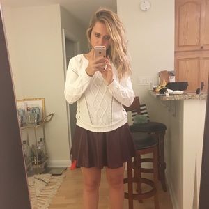 Willow & Clay faux leather skirt